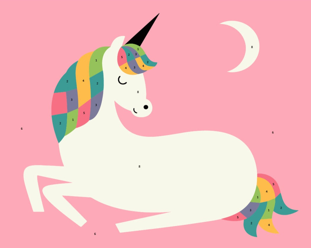 Sayılarla Boyama Seti - Unicorn