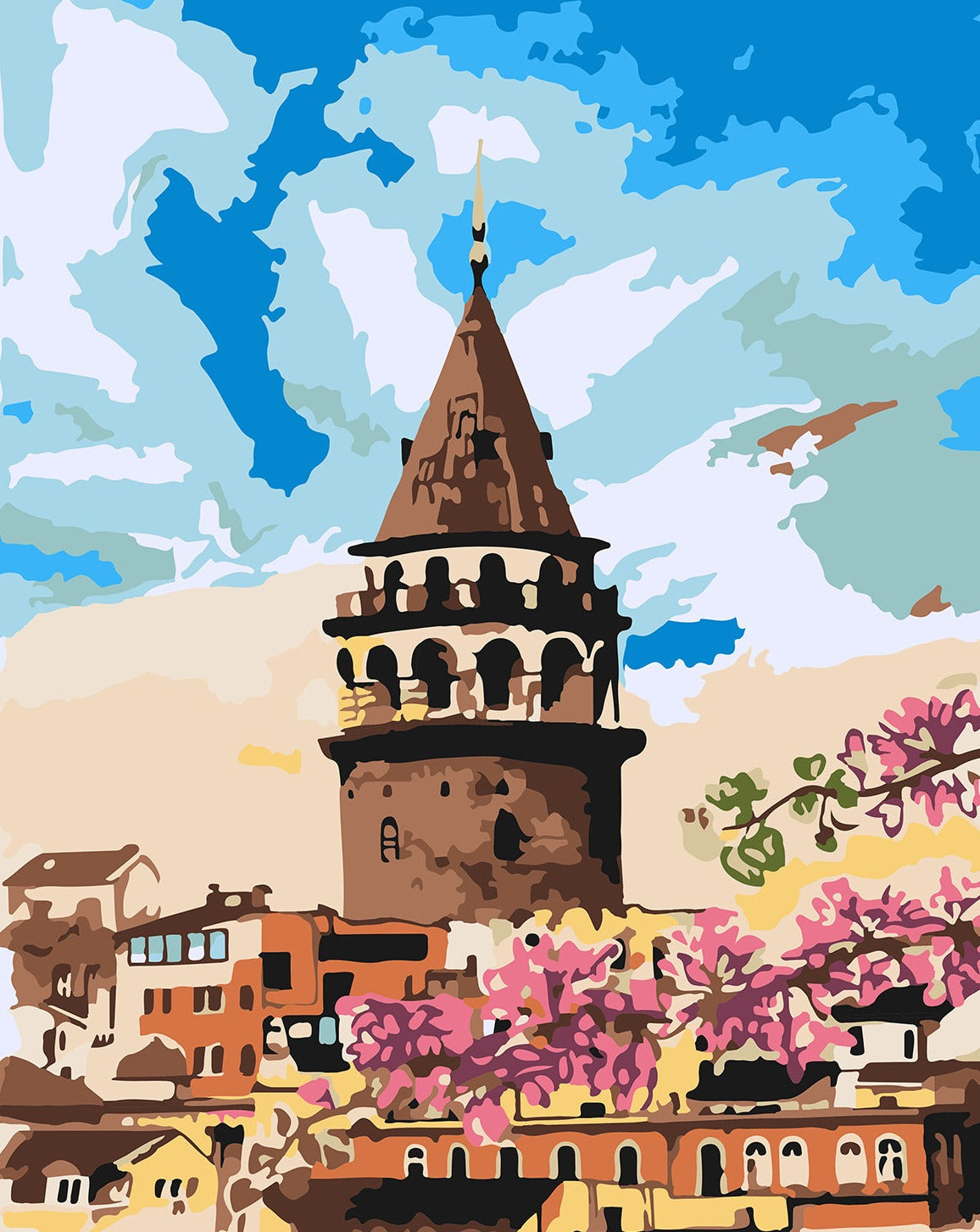Sayılarla Boyama Seti - Galata Kulesi