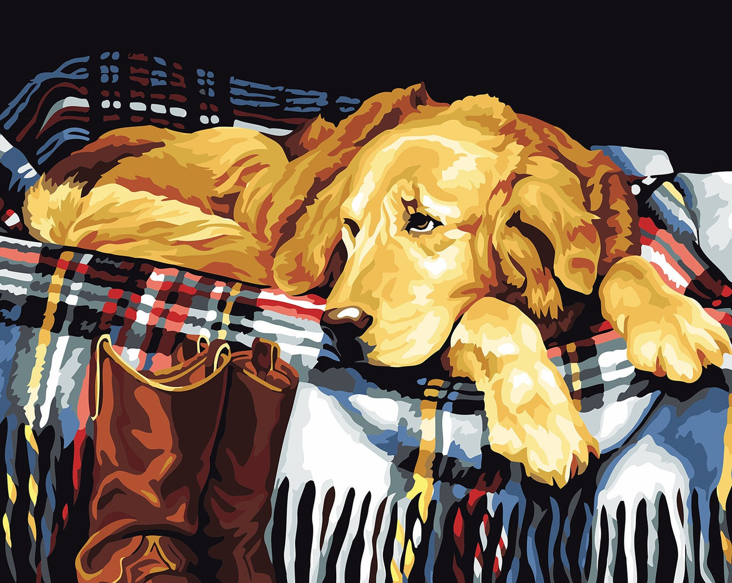Sayılarla Boyama Seti - Golden Köpek