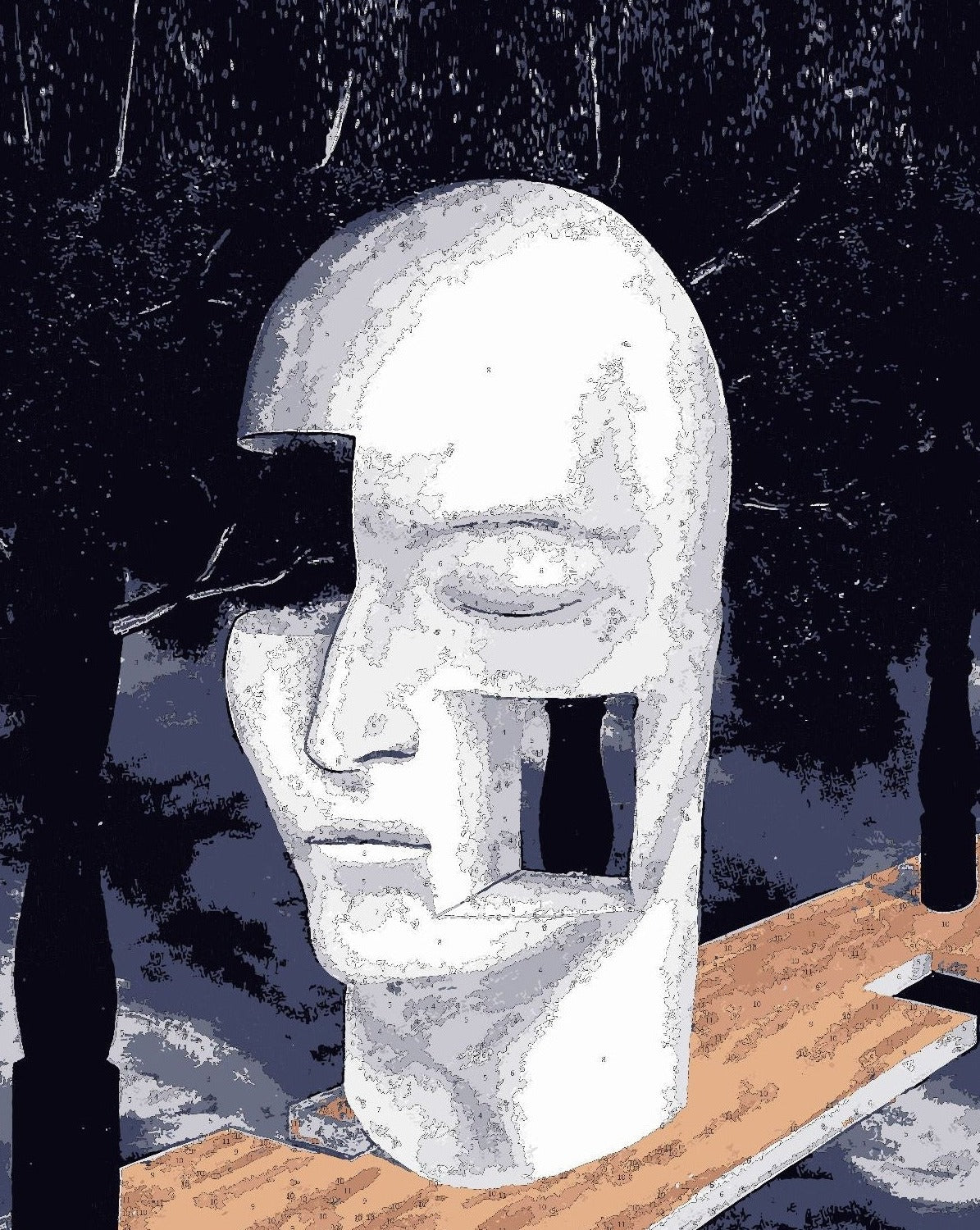 Sayılarla Boyama Seti - Rene Magritte - The Face Of Genius