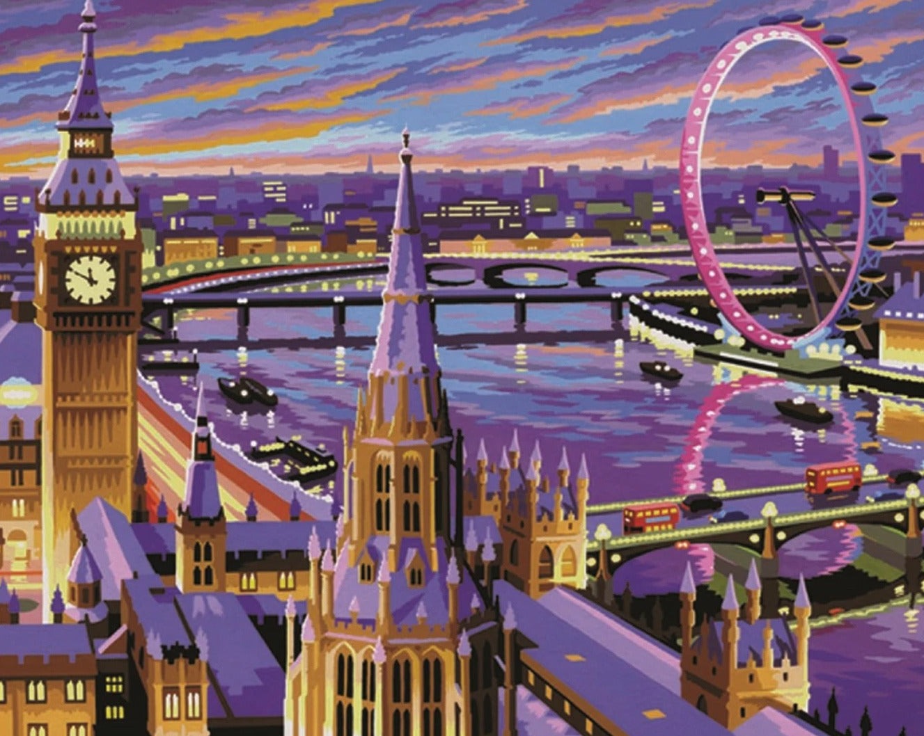 Sayılarla Boyama Seti -  Londra gecesi