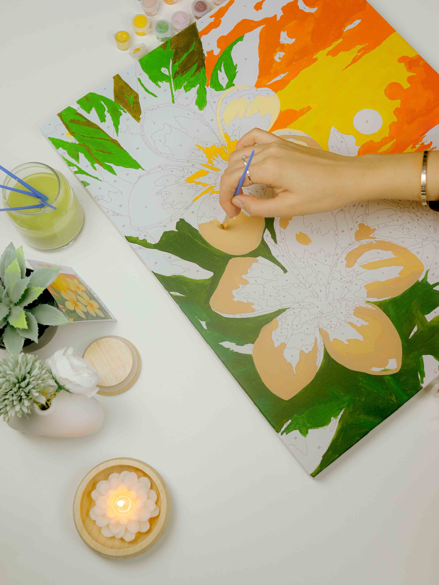 Sayılarla Boyama Seti -  Tropik Çiçekler