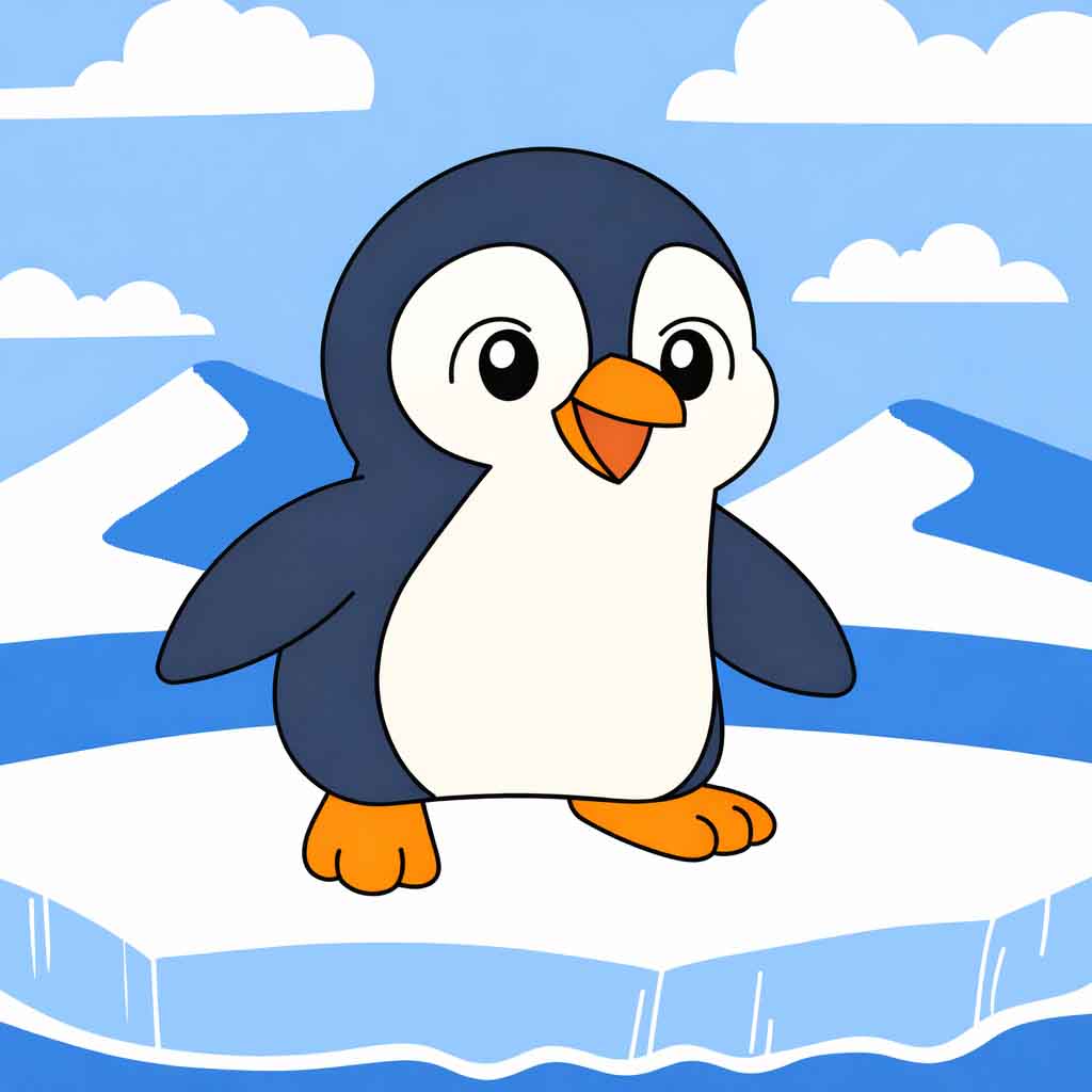 Sayılarla Boyama Seti -  Neşeli Penguen