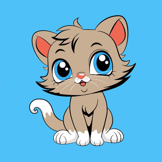 Sayılarla Boyama Seti -  Yavru Kedicik