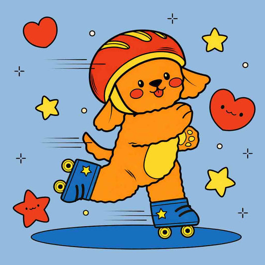 Sayılarla Boyama Seti -  Patenci Köpek