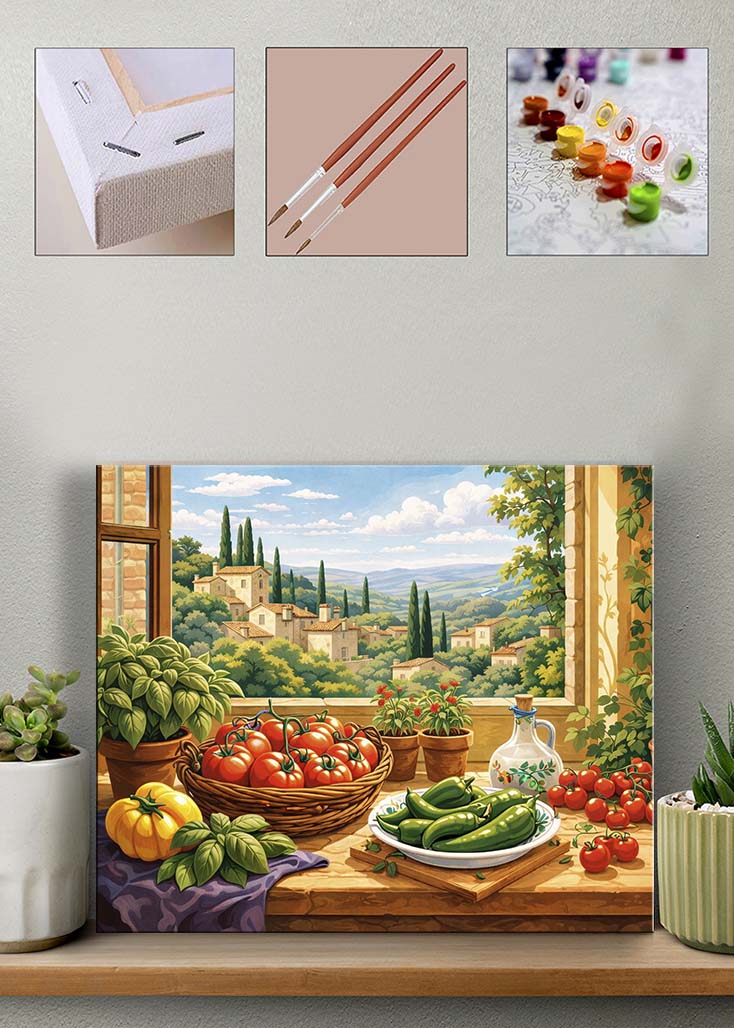 Sayılarla Boyama Seti - Toskana Penceresinden