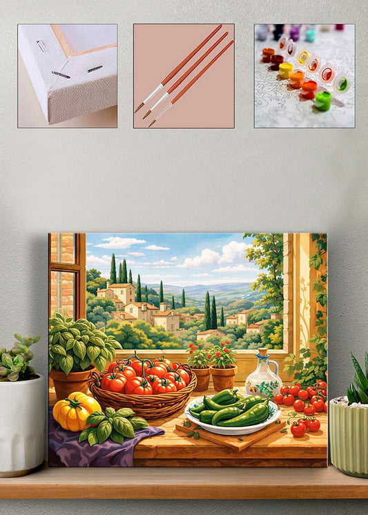 Sayılarla Boyama Seti - Toskana Penceresinden