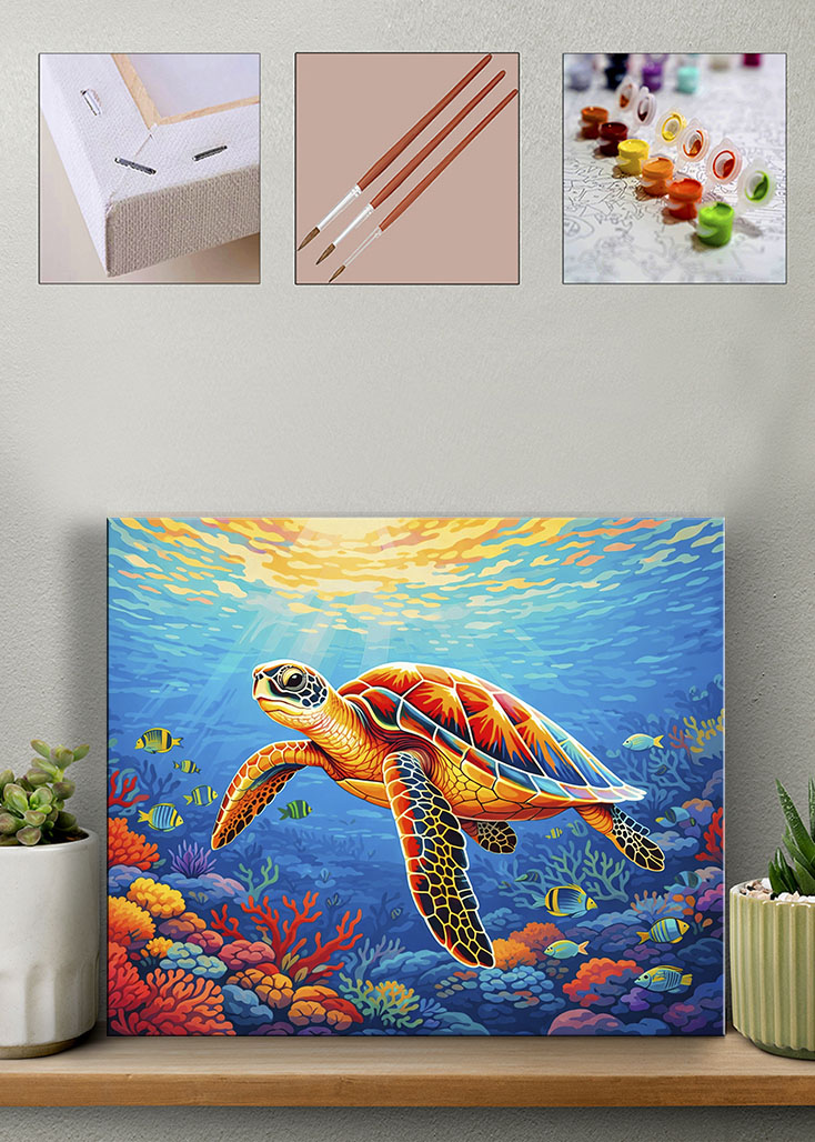 Sayılarla Boyama Seti - Caretta ve Mercanlar