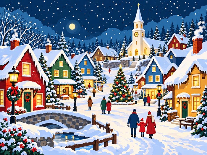 Sayılarla Boyama Seti - Masalsı Noel Köyü