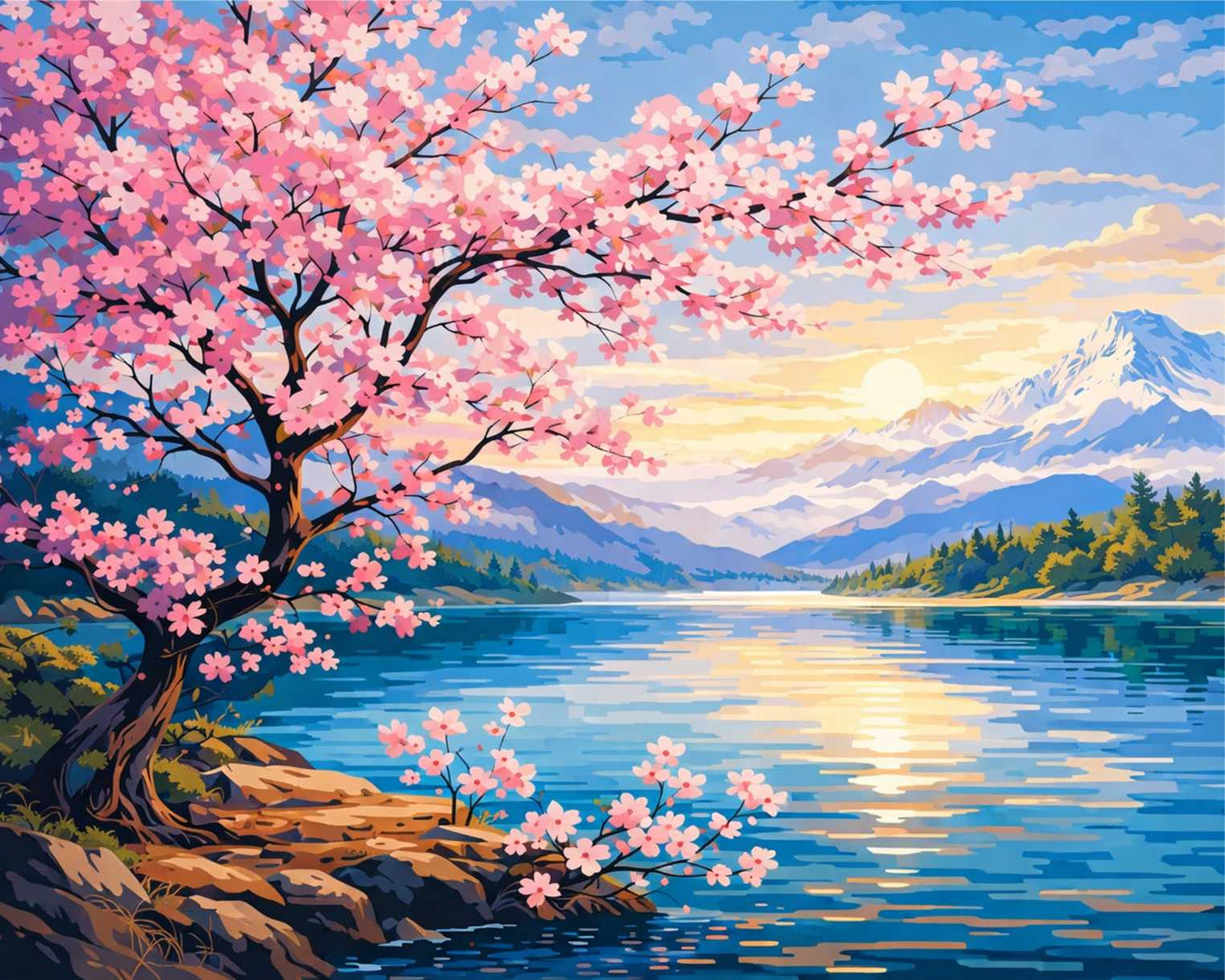 Sayılarla Boyama Seti - Sakura