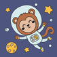 Sayılarla Boyama Seti -  Astronot Maymun