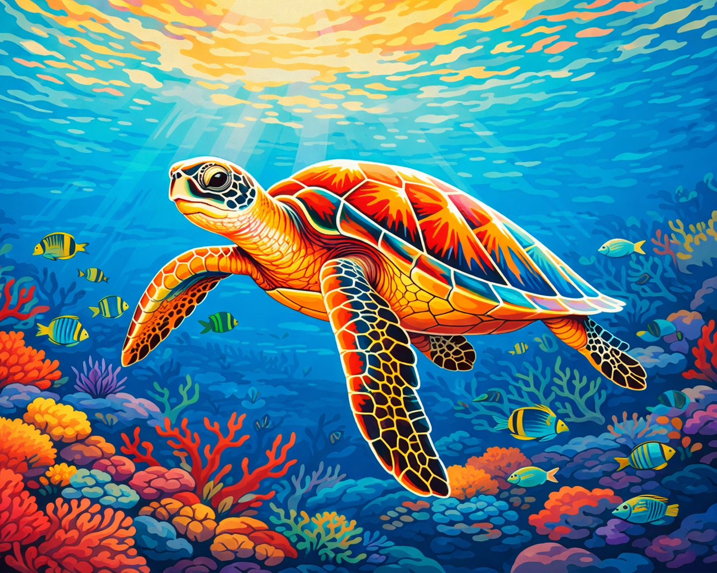 Sayılarla Boyama Seti - Caretta ve Mercanlar