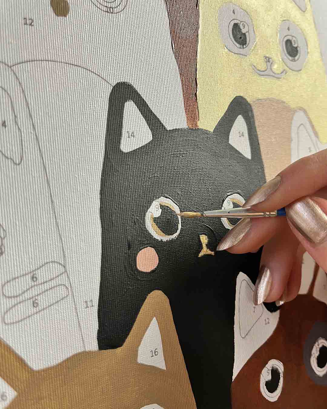 Sayılarla Boyama Seti -  Kediler