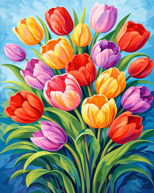 Sayılarla Boyama Seti - Laleler