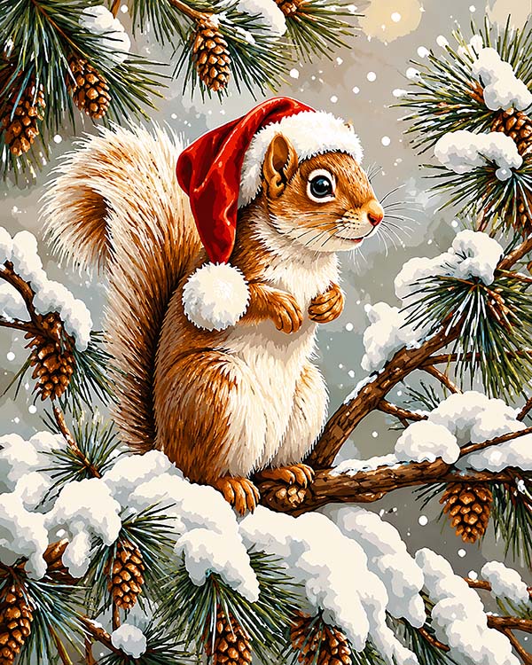 Sayılarla Boyama Seti - Noel Sincabı