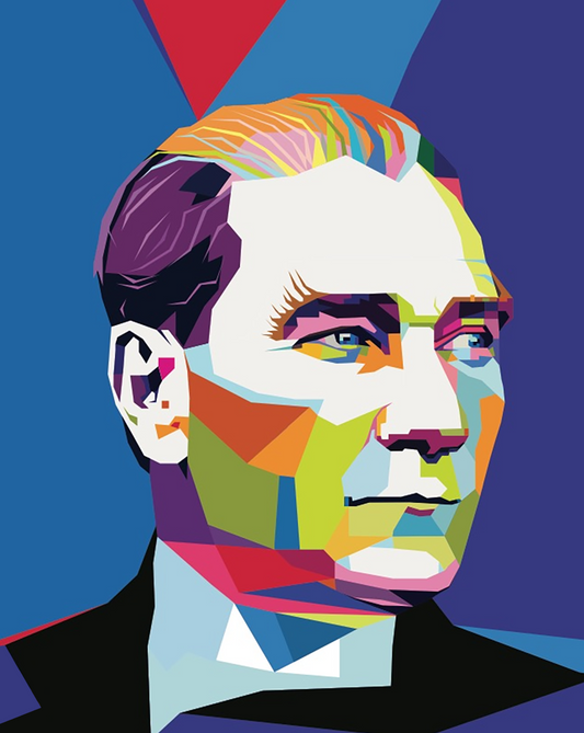 Sayılarla Boyama Seti -  Renkli Atatürk